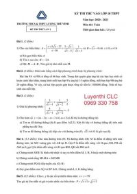 Đề thi thử v&agrave;o lớp 10 m&ocirc;n To&aacute;n Trường THCS &amp; THPT Lương Thế Vinh năm 2020