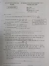 Đề HSG thành phố môn Toán lớp 9 tại Hà Nội năm 2013