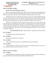 Đề thi THPT Quốc Gia m&ocirc;n Ngữ Văn lần 1 Trường THPT CHUY&Ecirc;N L&ecirc; Th&aacute;nh T&ocirc;ng tỉnh  Quảng Nam năm 2019