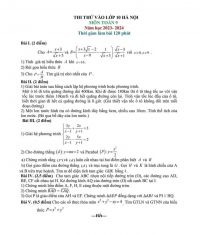 Đề thi thử vào lớp 10 và đáp án môn Toán tại Hà Nội năm 2023