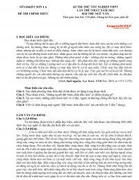 Đề thi thử tốt nghiệp THPT lần thứ nhất môn Ngữ Văn tỉnh Sơn La năm 2021