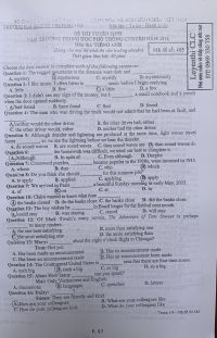 Đề thi tuyển sinh v&agrave;o Trường THPT CHUY&Ecirc;N m&ocirc;n Tiếng Anh Trường Đại học Sư phạm H&agrave; Nội năm 2014