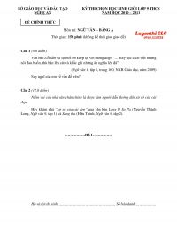 Đề thi chọn HSG lớp 9 THCS môn Ngữ Văn tỉnh Nghệ An năm 2010