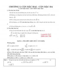 Các dạng bài tập về căn bậc 2 và cân bậc 3