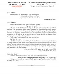 Đề thi khảo sát chất lượng HSG môn Ngữ Văn lớp 9 Trường THCS Văn Miếu huyện Thanh Sơn tỉnh Phú Thọ năm 2016