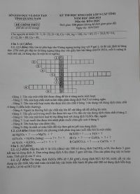 Đề thi HSG môn Hóa Học lớp 9 tỉnh Quảng Nam năm 2021