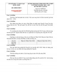 Đề thi chọn HSG lớp 12 THPT môn Ngữ Văn tỉnh Đồng Tháp năm 2012