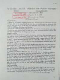 Đề thi chọn HSG lớp 9 thành phố môn Hóa Học tại Hà Nội năm 2008