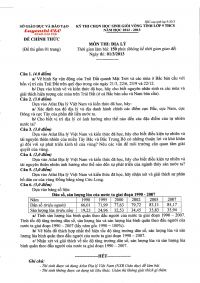 Đề thi chọn HSG vòng tỉnh lớp 9 THCS và đáp án môn Địa Lí tỉnh Kiên Giang năm 2013