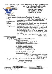 Đề thi chọn Học sinh giỏi th&agrave;nh phố &amp; chọn đội tuyển Học sinh giỏi dự thi quốc gia m&ocirc;n Ngữ văn của H&agrave; Nội năm học 2025 - 2026 (Bảng B - Chuy&ecirc;n)