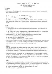 Đề thi HSG môn Hóa lớp 9 Quận Cầu Giấy năm 2024-2025
