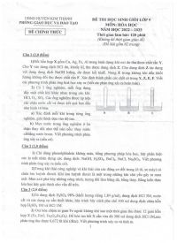 Đề thi chọn HSG môn Hóa Học lớp 9 huyện Kim Thành tỉnh Hải Dương năm 2022