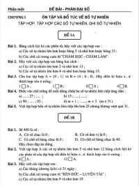Một số dạng bài tập Toán Đại số lớp 6
