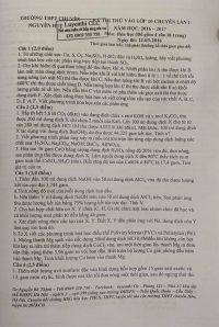 Đề thi thử v&agrave;o lớp 10 chuy&ecirc;n lần 1 Trường THPT CHUY&Ecirc;N Nguyễn Huệ năm 2016