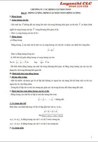 Chuy&ecirc;n đề C&Aacute;C ĐỊNH LUẬT BẢO TO&Agrave;N - VẬT L&Yacute; LỚP 10