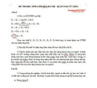 Đề thi HSG môn Hoá học của quận Nam Từ Liêm, thành phố Hà Nội năm 2022