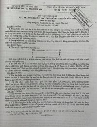 Đề thi tuyển sinh v&agrave;o trường THPT CHUY&Ecirc;N m&ocirc;n H&oacute;a Học Trường Đại học Sư phạm H&agrave; Nội năm 2016
