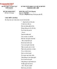 Đề thi tuyển sinh vào lớp 10 THPT CHUYÊN và đáp án môn Ngữ Văn 2019 Kiên Giang