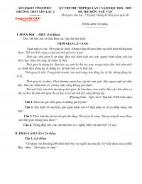 Đề thi thử THPT Quốc Gia lần 1  và đáp án môn Ngữ Văn Trường THPT Yên Lạc 2 tỉnh Vĩnh Phúc năm 2018