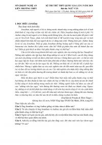 Đề thi thử THPT Quốc Gia lần 1 v&agrave; đ&aacute;p &aacute;n m&ocirc;n Ngữ Văn tỉnh Nghệ An năm 2019