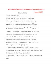 Một số bài toán bồi dưỡng HSG và năng khiếu THCS