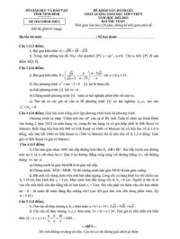 Đề khảo sát chất lượng và đáp án môn Toán lớp 9 tỉnh Ninh Bình năm 2023