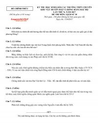 Đề thi HSG c&aacute;c trường THPT CHUY&Ecirc;N khu vực Duy&ecirc;n hải v&agrave; ĐBBB m&ocirc;n Lịch Sử lớp 10 lần thứ X năm 2017