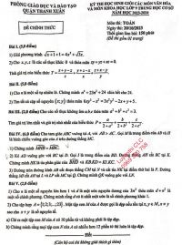 Đề thi chọn HSG môn Toán lớp 9 quận Thanh Xuân, Hà Nội năm 2023