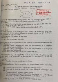 Đề thi HSG môn Hóa Học lớp 9 Trường THPT Nguyễn Tất Thành năm 2012
