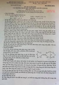 Đề thi tuyển sinh vào trường THPT CHUYÊN môn Hóa Học Trường Đại học Sư phạm Hà Nội năm 2021