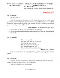 Đề KSCL HSG môn Ngữ Văn lớp 8 tại Tam Đảo, tỉnh Vĩnh Phúc năm 2015