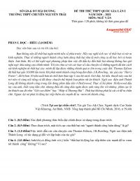 Đề thi thử THPT Quốc Gia môn Ngữ Văn Trường THPT Chuyên Nguyễn Trãi tỉnh Hải Dương năm 2021