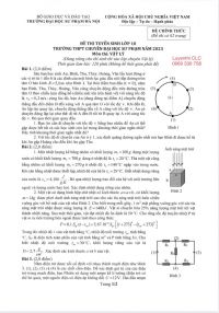 Đề thi tuyển sinh v&agrave;o lớp 10 v&agrave; đ&aacute;p &aacute;n m&ocirc;n Vật L&yacute; Trường THPT CHUY&Ecirc;N Đại học Sư phạm H&agrave; Nội năm 2023