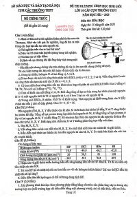 Đề thi Olympic chọn HSG lớp 10 m&ocirc;n H&oacute;a Học tại H&agrave; Nội năm 2023