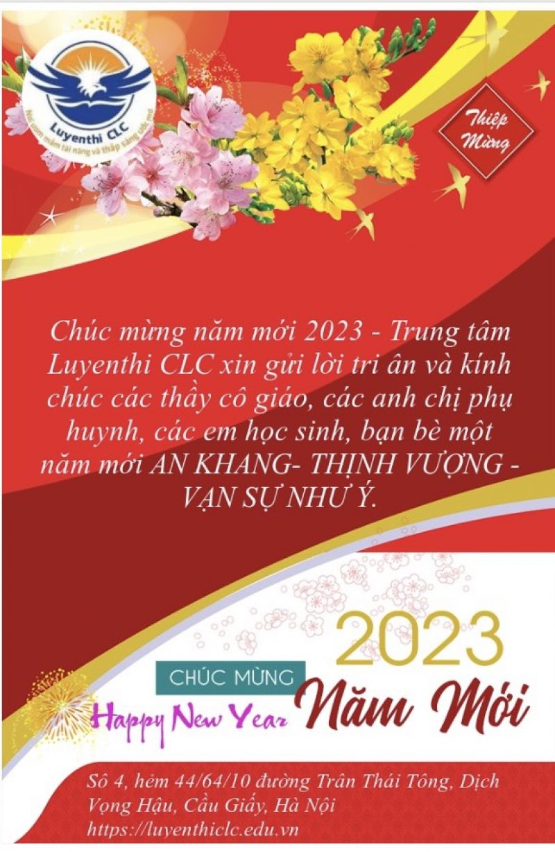 THƯ CH&Uacute;C TẾT - XU&Acirc;N QU&Yacute; M&Atilde;O 2023