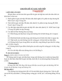 Chuy&ecirc;n đề: Tứ gi&aacute;c nội tiếp