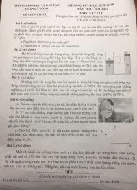 Đề giao lưu HSG m&ocirc;n Vật L&iacute; lớp 8 quận H&agrave; Đ&ocirc;ng, H&agrave; Nội năm 2022