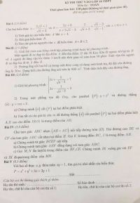Đề thi thử vào lớp 10 THPT môn Toán