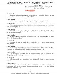 Đề thi KSCL đội tuyển HSG m&ocirc;n Lịch Sử khối 11 Trường THPT Y&ecirc;n Lạc 2 tỉnh Vĩnh Ph&uacute;c năm 2017